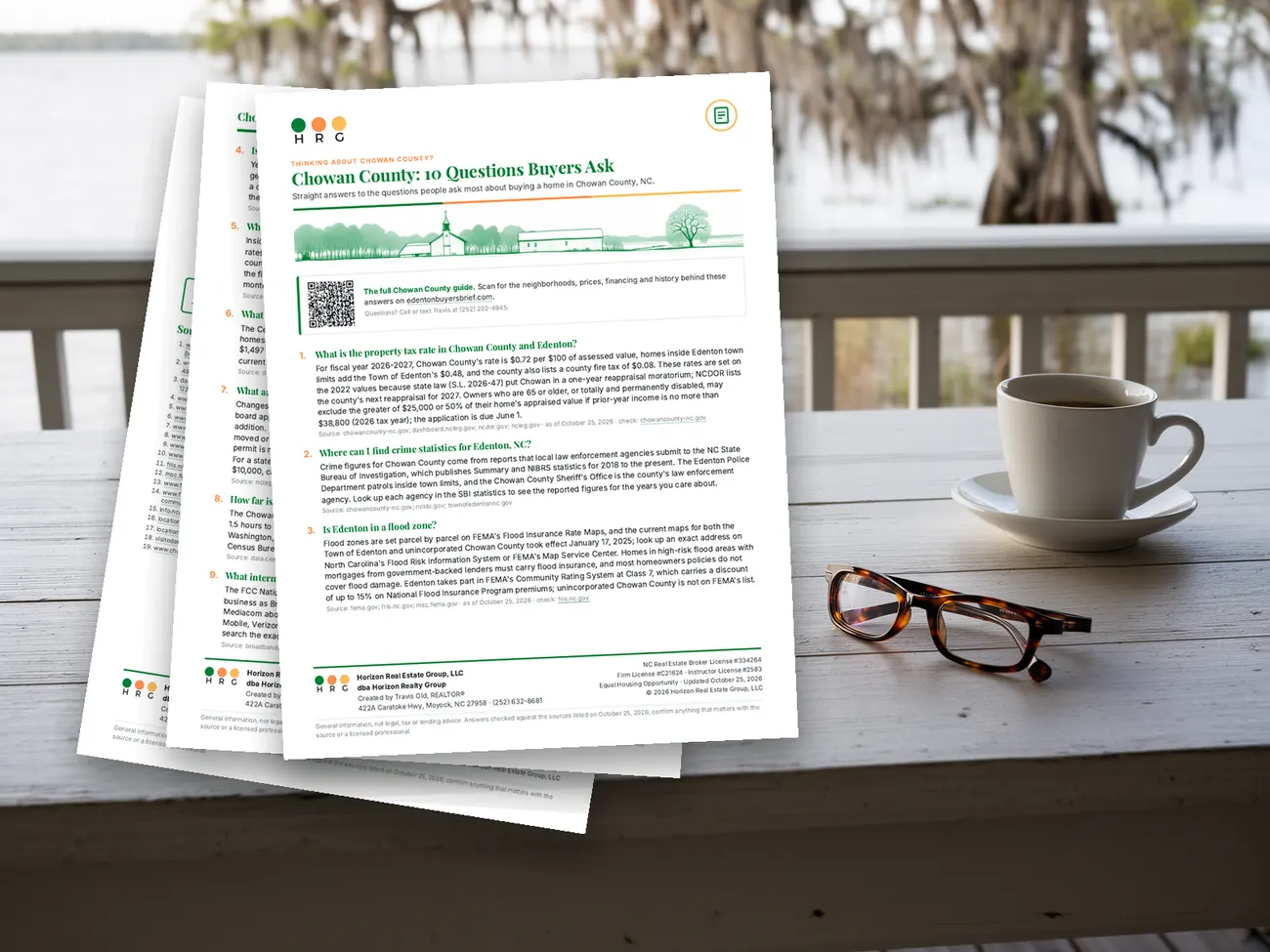 The Chowan County FAQ, three printed pages